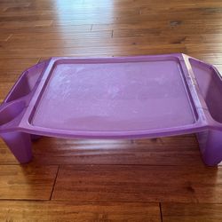 Plastic lap desk in purple 