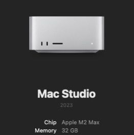 Apple Mac Studio 2023 M2 Max 
