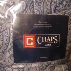 Chaps FULL Bed Set Blue Paisley 