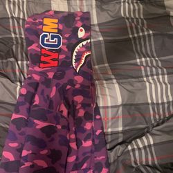 Purple bape hoodie