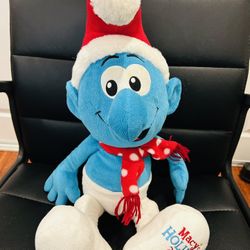 Macy's Exclusive Holiday 2010 Christmas Santa Smurf Plush Large 22"
