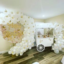 Butterfly party set up