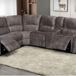 New Power 3 Recliner Sectional Couch! Free Delivery 🚚! 