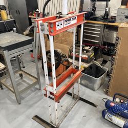 Power Team Hydraulic Press For Shop Garage With Cart Of Die’s