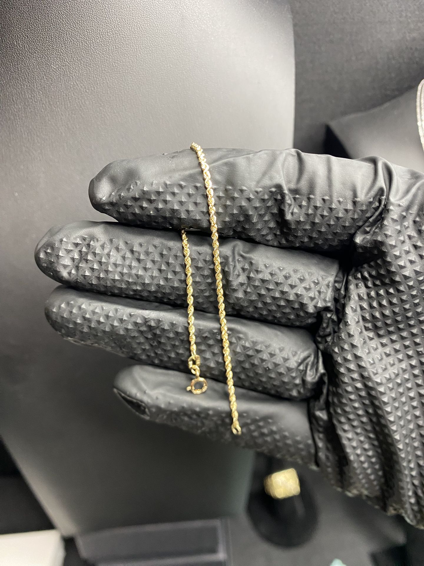 10k Gold Rope Bracelet 6.5” (women Or Child) 