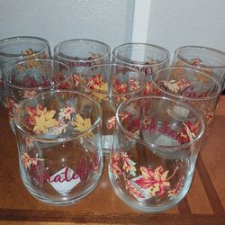 Fall Decorative Glasses 