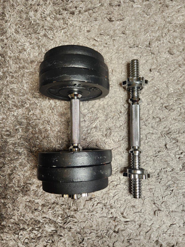 42 lbs Adjustable Dumbbell Weight Set, Cast Iron Dumbbell