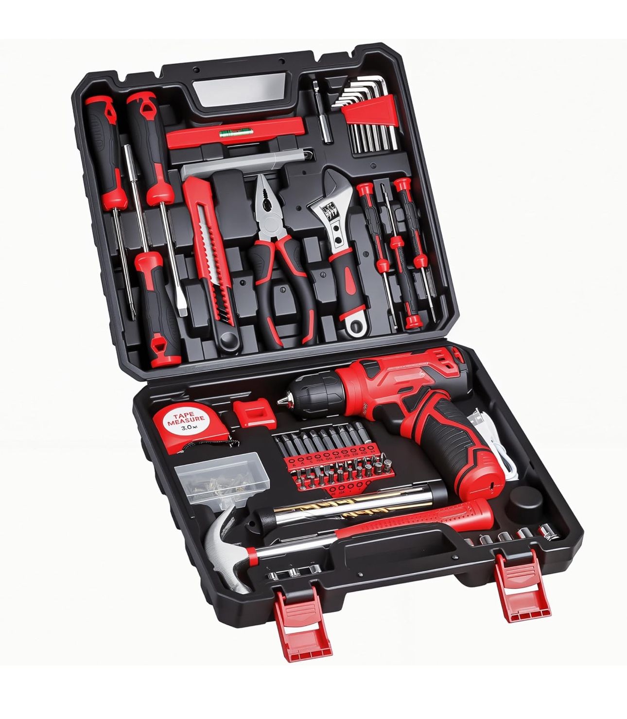 Tool Set - 8V Cordless Drill Set, 132 Piece