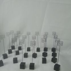 Lot of 20 Black Wire Table Card/Picture Holders