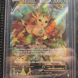 Leafeon from evolving skies (2021) mint, trade for ascended heroes gardevor poster collection