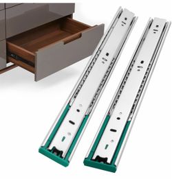 homdiy 9 Pairs Soft Close Drawer Slides 22 Inch Heavy Duty Side Mount Rail 100lb Load Cold Rolled Steel; 3-Section Full Extension; Quiet Smooth Ball B
