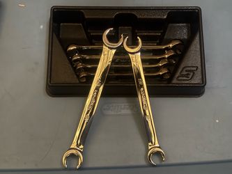 Snap-on Tools 6 pc 6-Point Metric Flank DriveR Double End Flare Nut Wrench Set (9-21 mm)