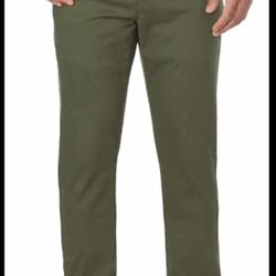 English Laundry The Oaklum Men's Slim Straight Stretch 5 Pocket Pant (36W x 30L) Olive Green New With Tags 
