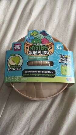 RMS Crazy Fun Original Mystery Dumpling toy, part of the Green Holographic Edition new