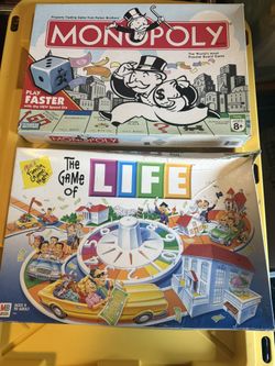 Board Games Monopoly And Life 