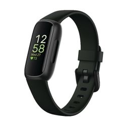 Fitbit Inspire 3 Health &-Fitness-Tracker With Stress Management, Workout Intensity, Sleep Tracking, 24/7 Heart Rate And More, Midnight Zen/Black One 