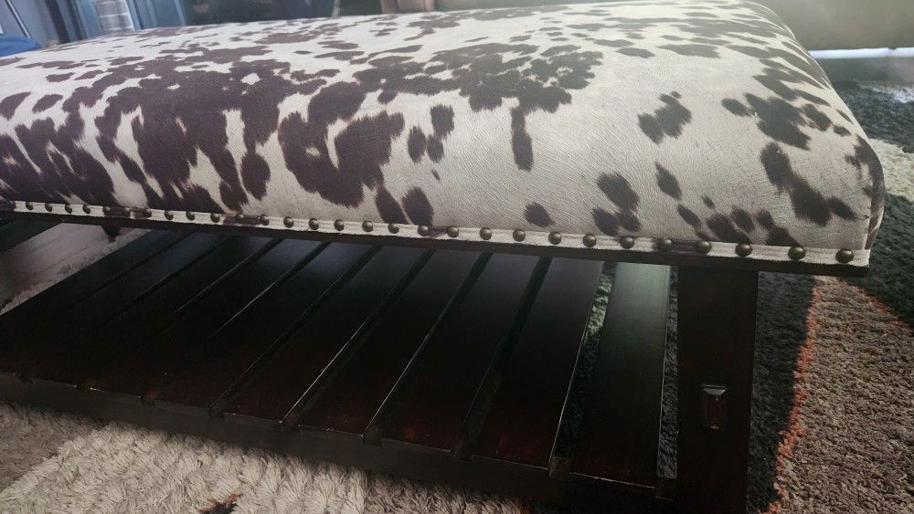 Cow Print Ottoman