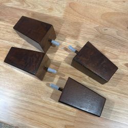 Furniture Legs Feet Chair Ottoman Cabinet Sofa Curved Oak 4 legs 4” Inches 