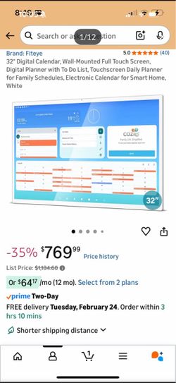 32” Digital calendar  new in the box