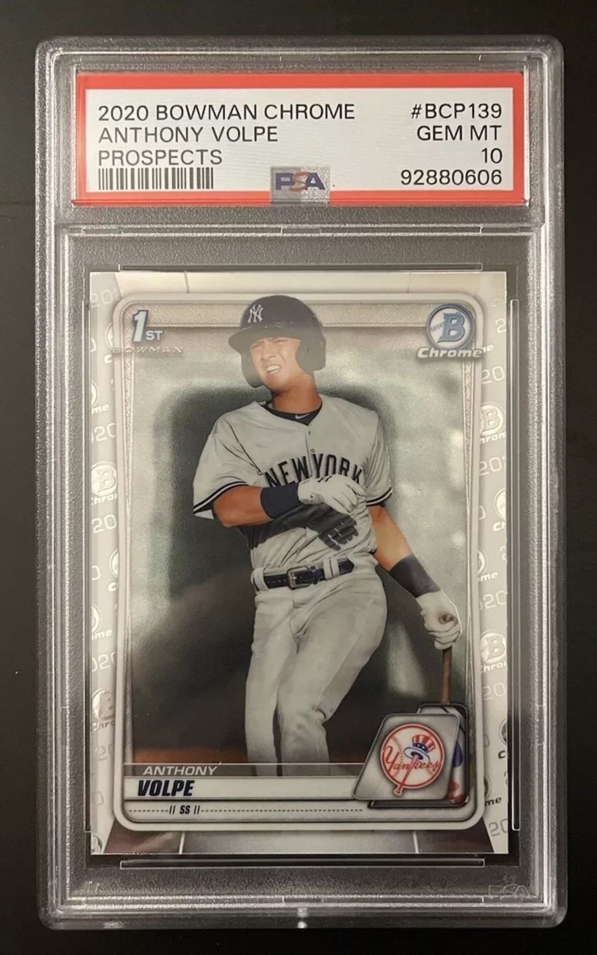 2020 Bowman Chrome Prospects Anthony Volpe #BCP139 PSA Grade 10