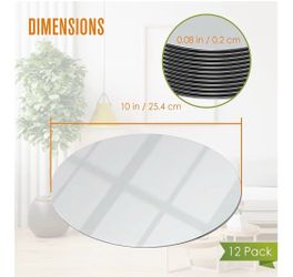12 pcs 10 Inch Mirror Centerpieces for Tables