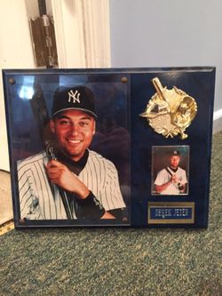 Derek jeter and card plaque