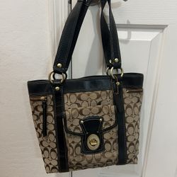 Coach Legacy signature Turnlock tote bag
