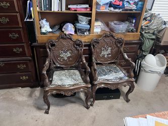 French Mother of Pearl Chairs TWO