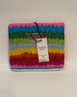 Speak Easy Boutique Rainbow Beaded Clutch – New With Tags