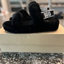 Womens UGG® Oh Yeah Slide Sandal - Black