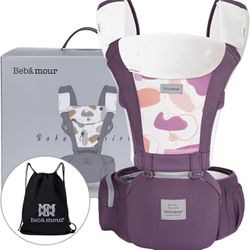 Bebamour Baby Carrier Newborn to Toddler-Baby Hip Carrier Front and Back