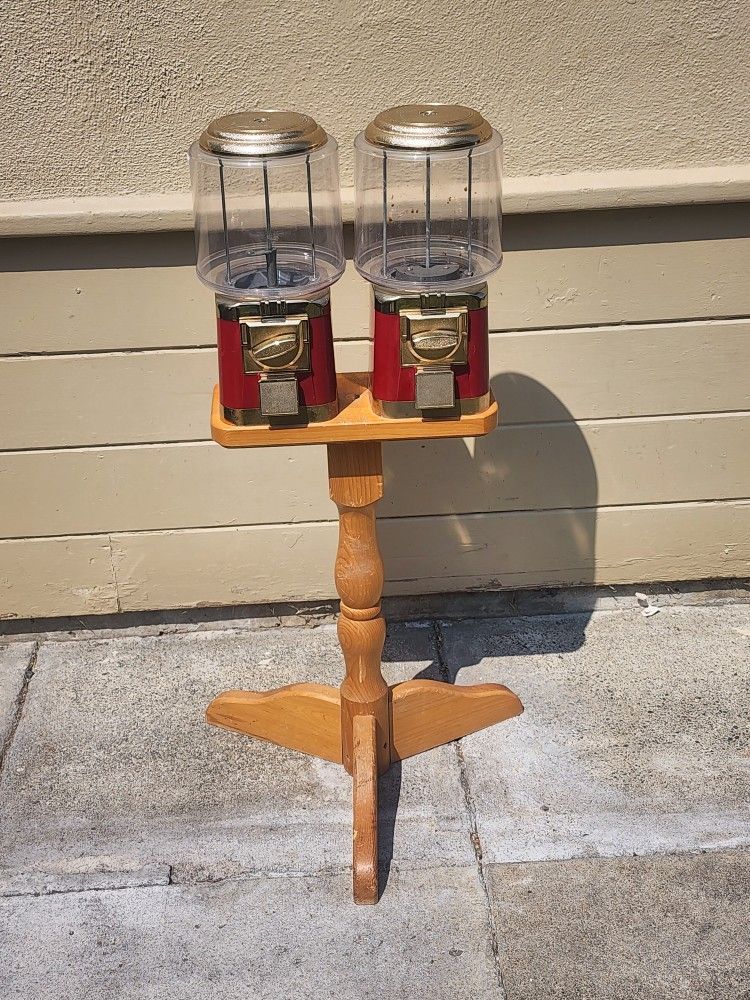 CANDY DISPENSER with Wooden Stand