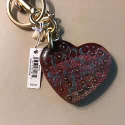 Coach Heart Key Chain 