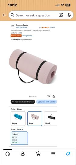Extra thick yoga mats pink