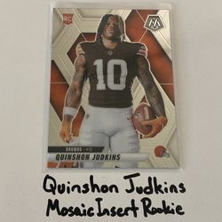 Quinshon Judkins Cleveland Browns RB Mosaic Short Print Insert Rookie Card. 