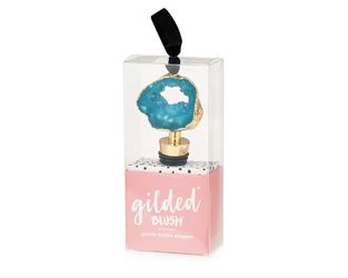 Gilded Blush Geode Wine Stopper