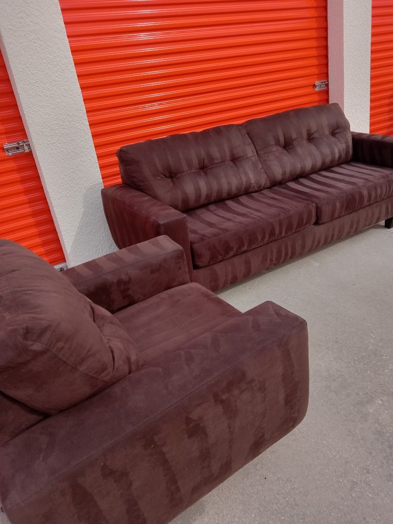 Sofa Chair Couch Set Livingroom Brown