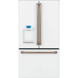 CYE22TP4MW2 Cafe 22.2 cu. ft. Smart French Door Refrigerator with Hot Water Dispenser in Matte White, Counter Depth and ENERGY STAR