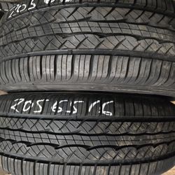 2 Tires 205.65.16 Suredrive 99 % Tread Dot 0725