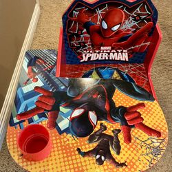 Spider-Man Kids Desk with Storage and Cup Holder