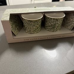 Fine China Mug Set With Coaster