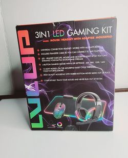 LVLUP 3 Piece Light Up Pro Gaming Kit- mouse/ headset/ mousepad Thumbnail