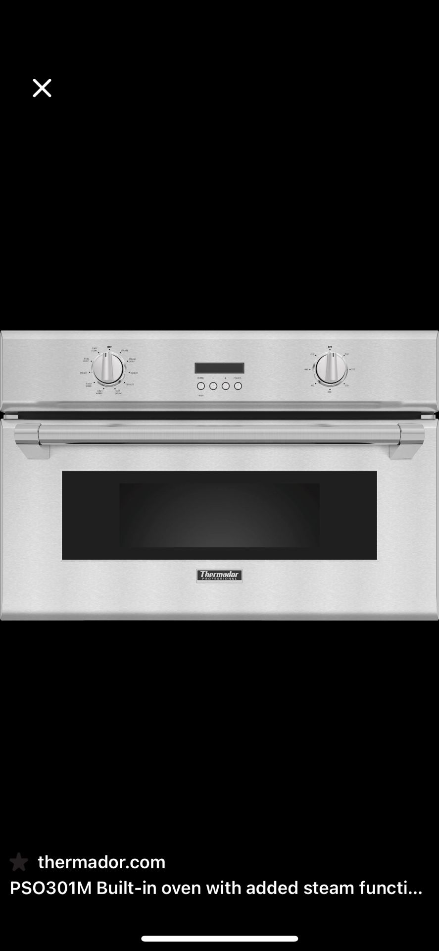 Thermador Steam Convection Wall Oven – Brand New
