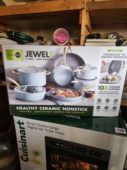 New green pan jewel pro 11 piece healthy ceramic non-stick cookware set