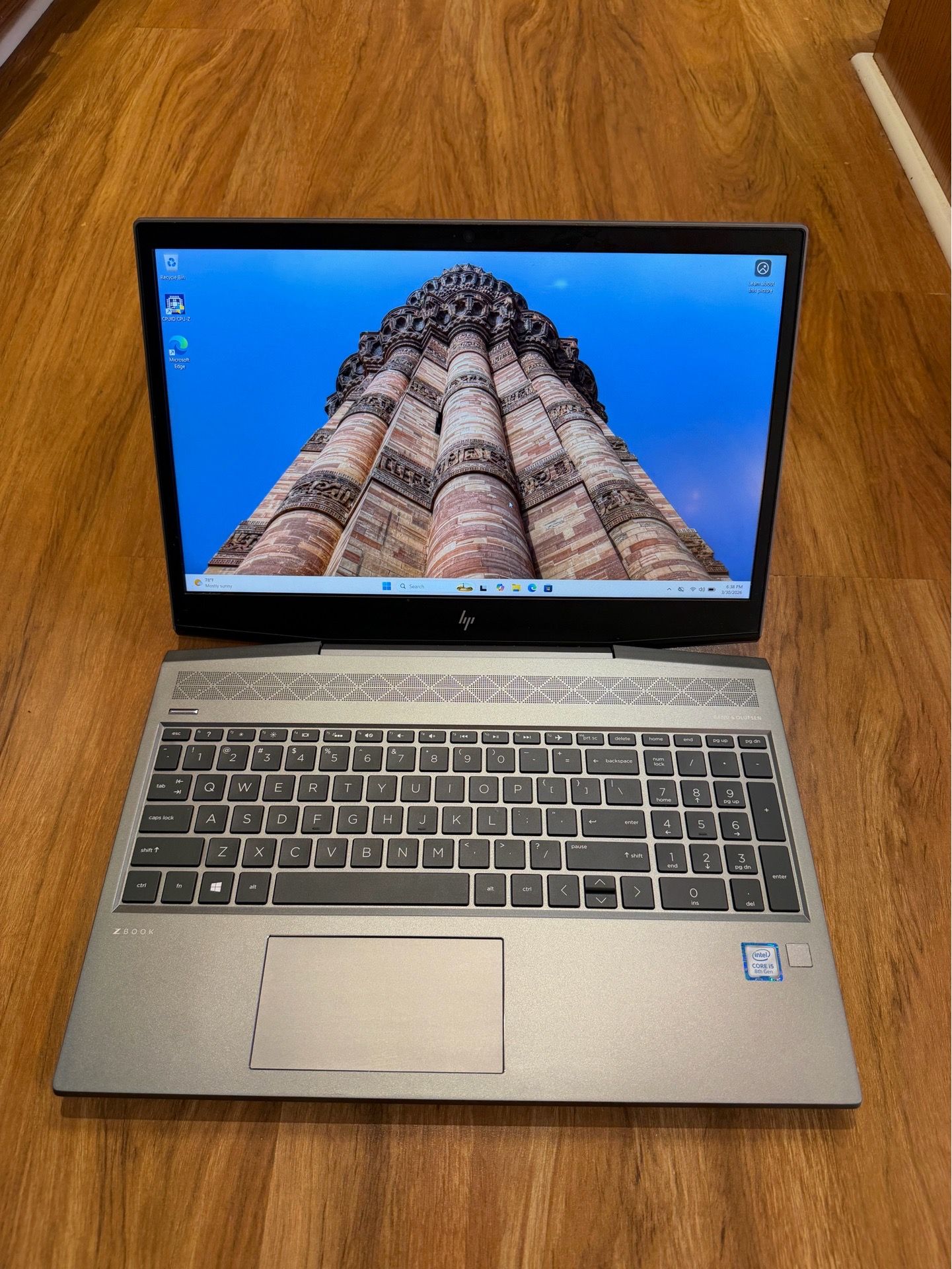 HP ZBook 15v G5 core i5 8th gen 16GB Ram 256GB SSD Windows 11 Pro 15.6” UHD Screen Laptop with charger in Excellent Working condition!!!! Specificati
