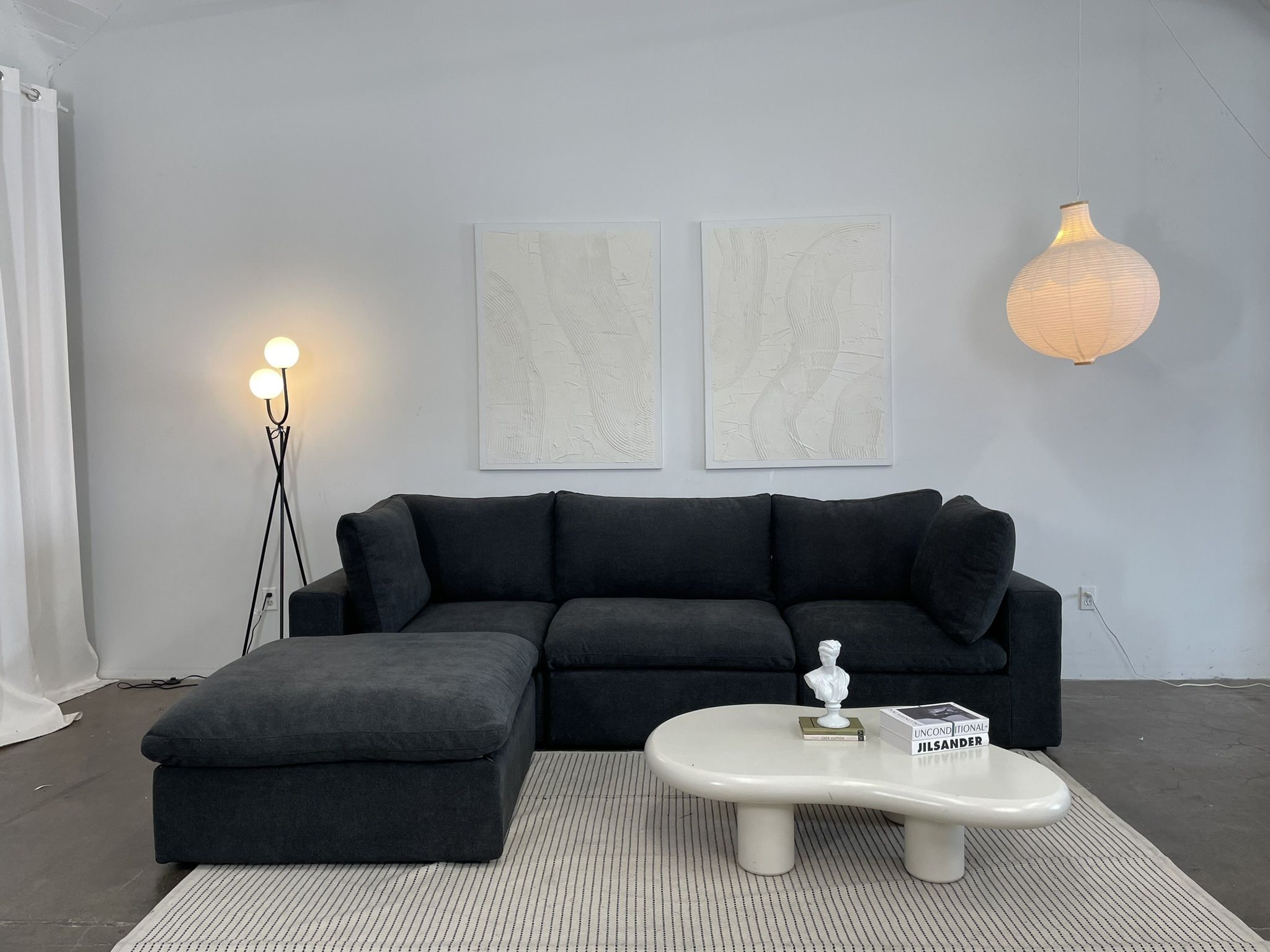 New Black Cloud Sectional Couch