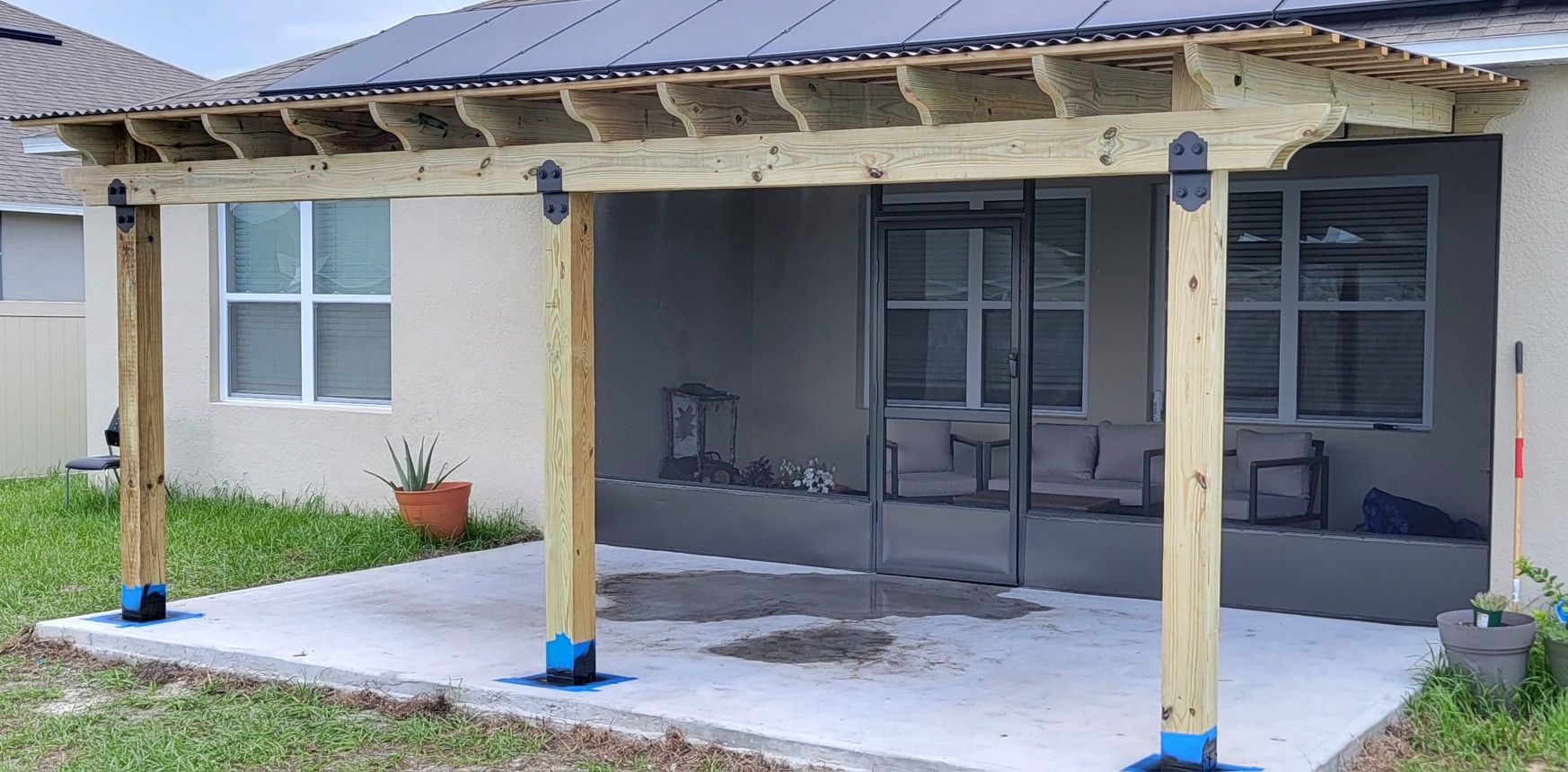 12x18 Attached Pergola