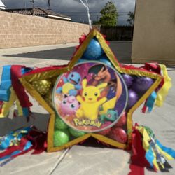 Pokemon Star Figure Pinata With Balls