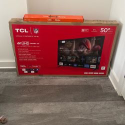 	•	TCL 4K Ultra HD Smart TV – New in Box MOUNT INCLUDED (free)