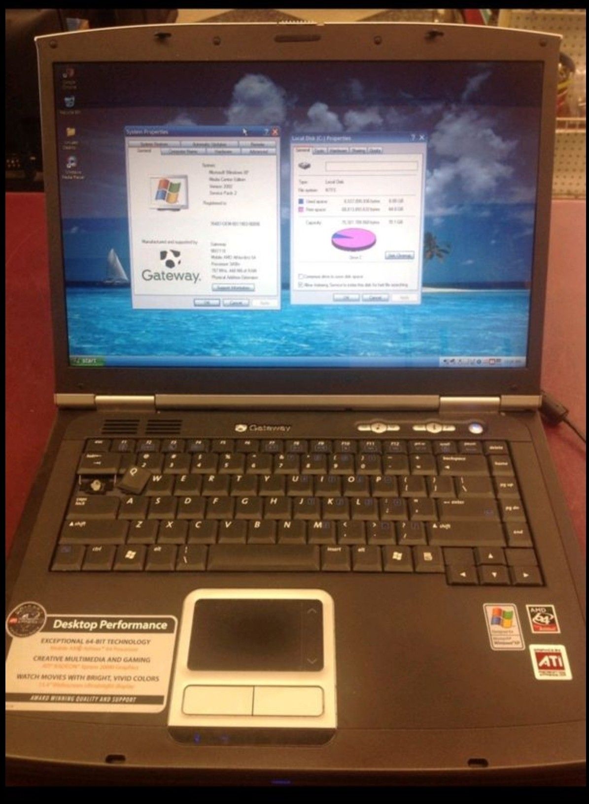 15” Gateway xp laptop computer - needs repair - price is firm